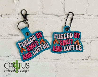 Smut & Coffee Bookmark\Bag Tag, Eyelet Fob, Snap Tab