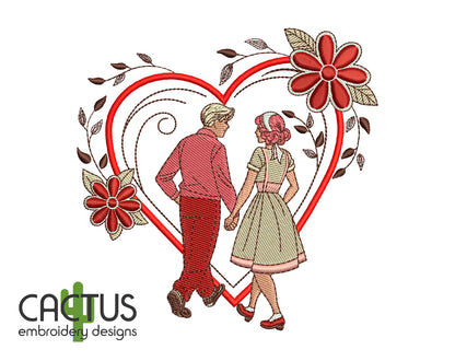 Sweethearts V2 Embroidery Design