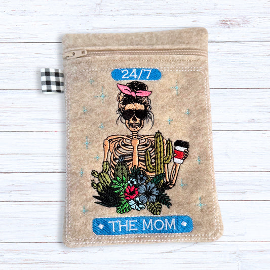 The Mom Coffee Cup Card Zipper Bag