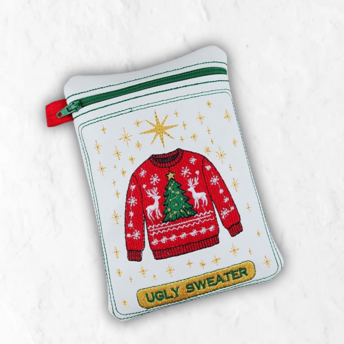 Ugly Sweater Card Zipper Bag