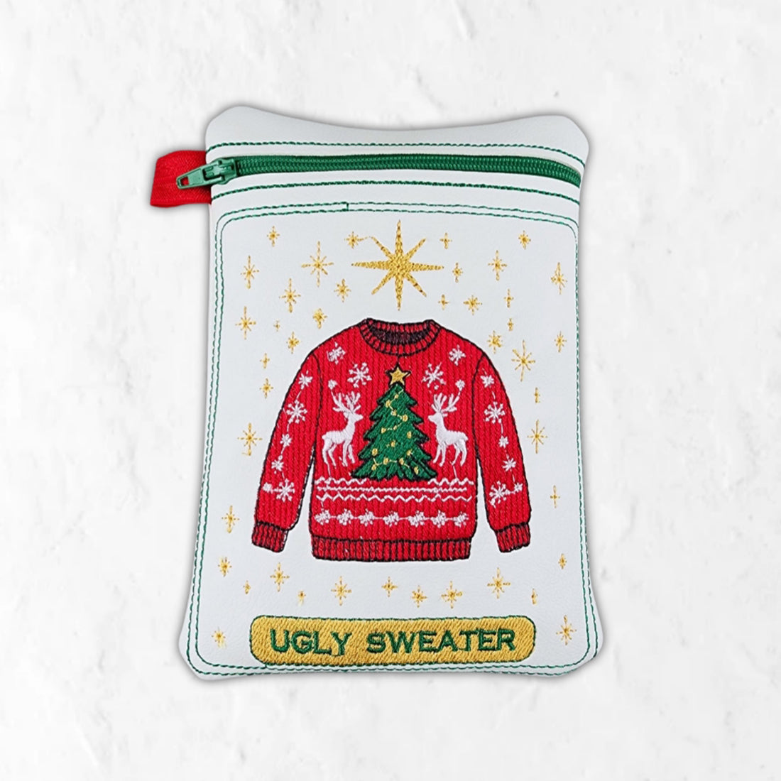 Ugly Sweater Card Zipper Bag