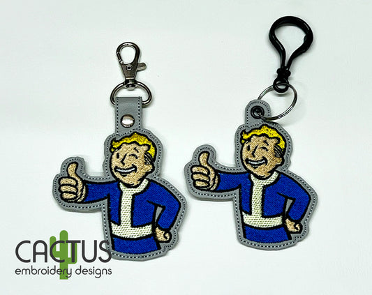 V-Boy Snap Tab & Eyelet Fob