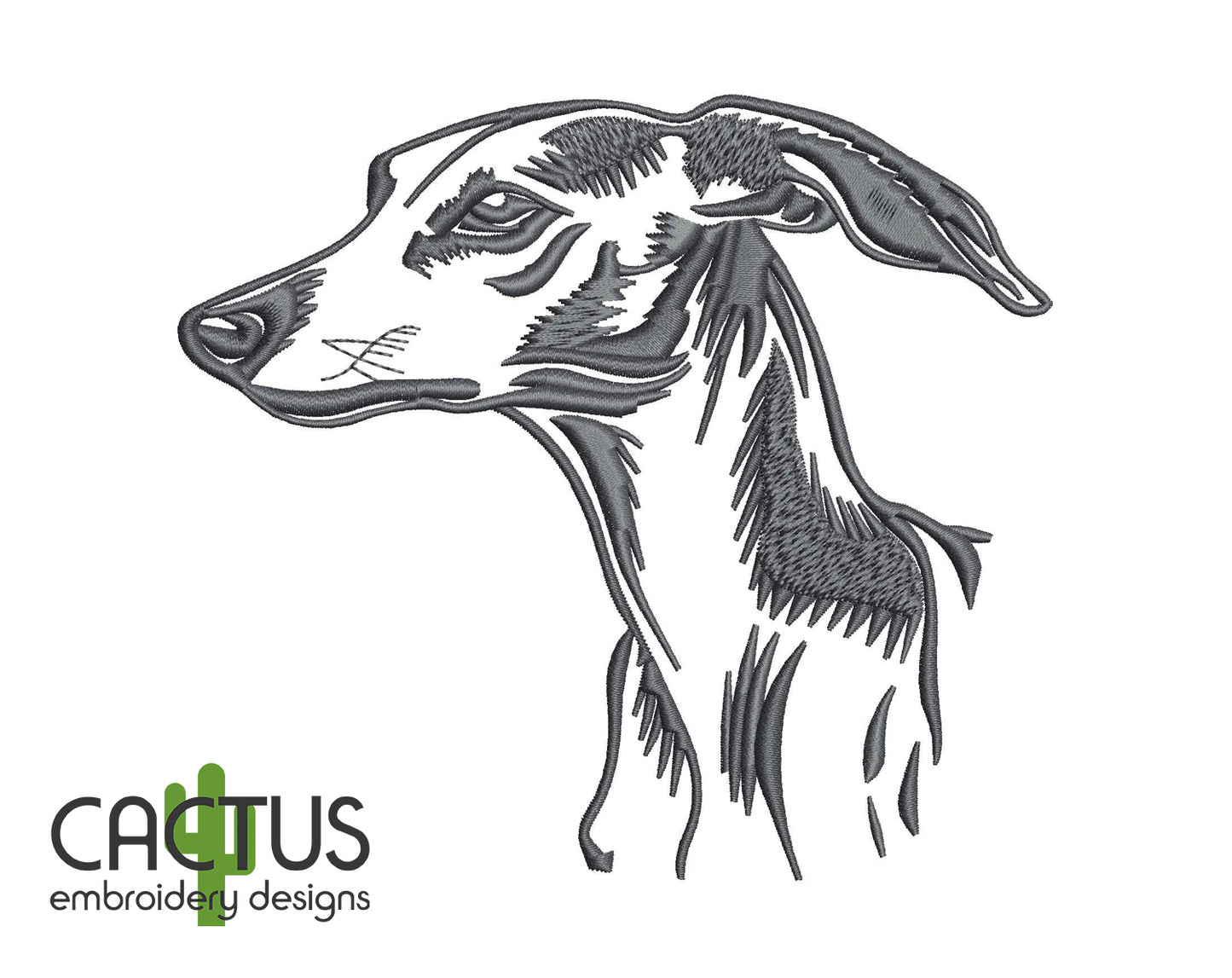 Whippet Embroidery Design