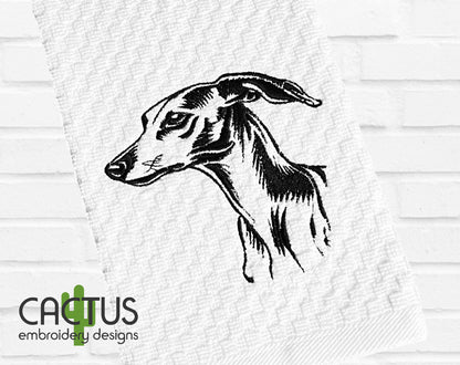 Whippet Embroidery Design