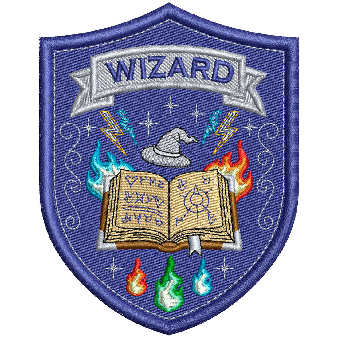 Wizard Patch Embroidery Design