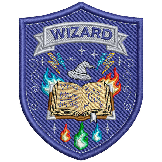 Wizard Patch Embroidery Design