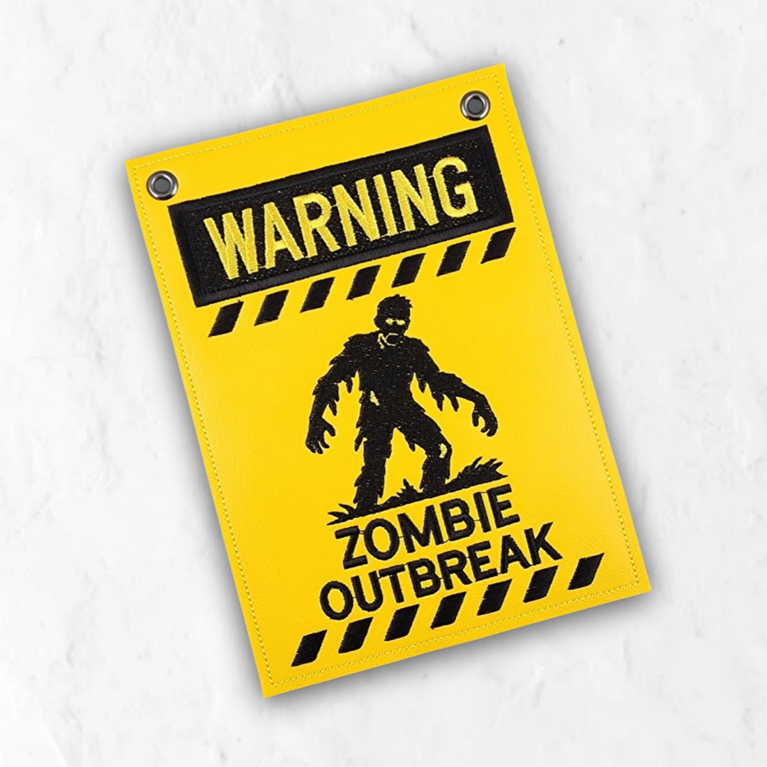 Zombie Outbreak - Door Sign & Patch Halloween Embroidery Design