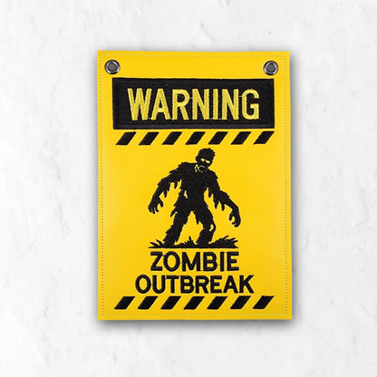 Zombie Outbreak - Door Sign & Patch Halloween Embroidery Design