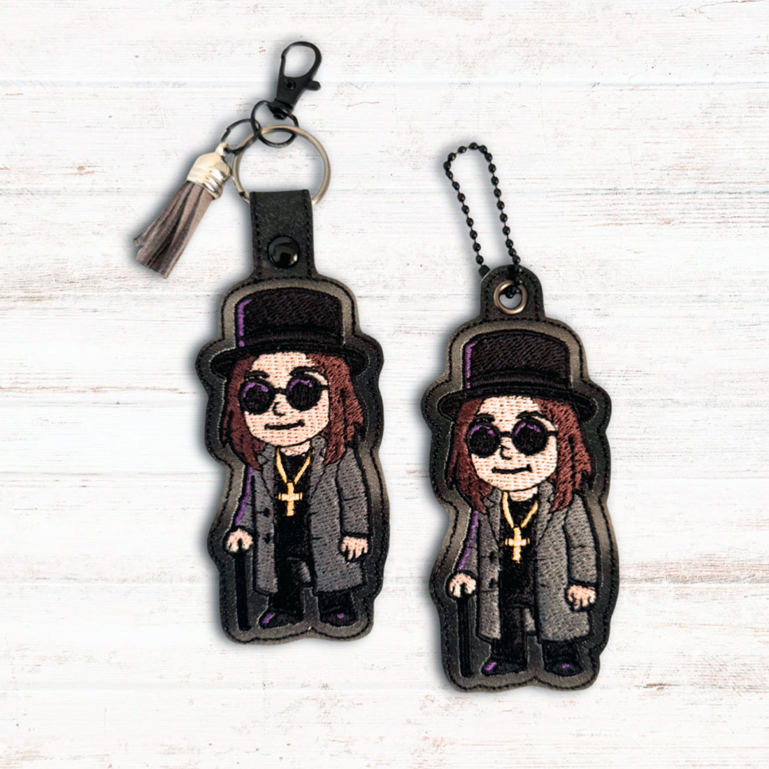Gothic Silhouette Snap Tab & Eyelet Fob