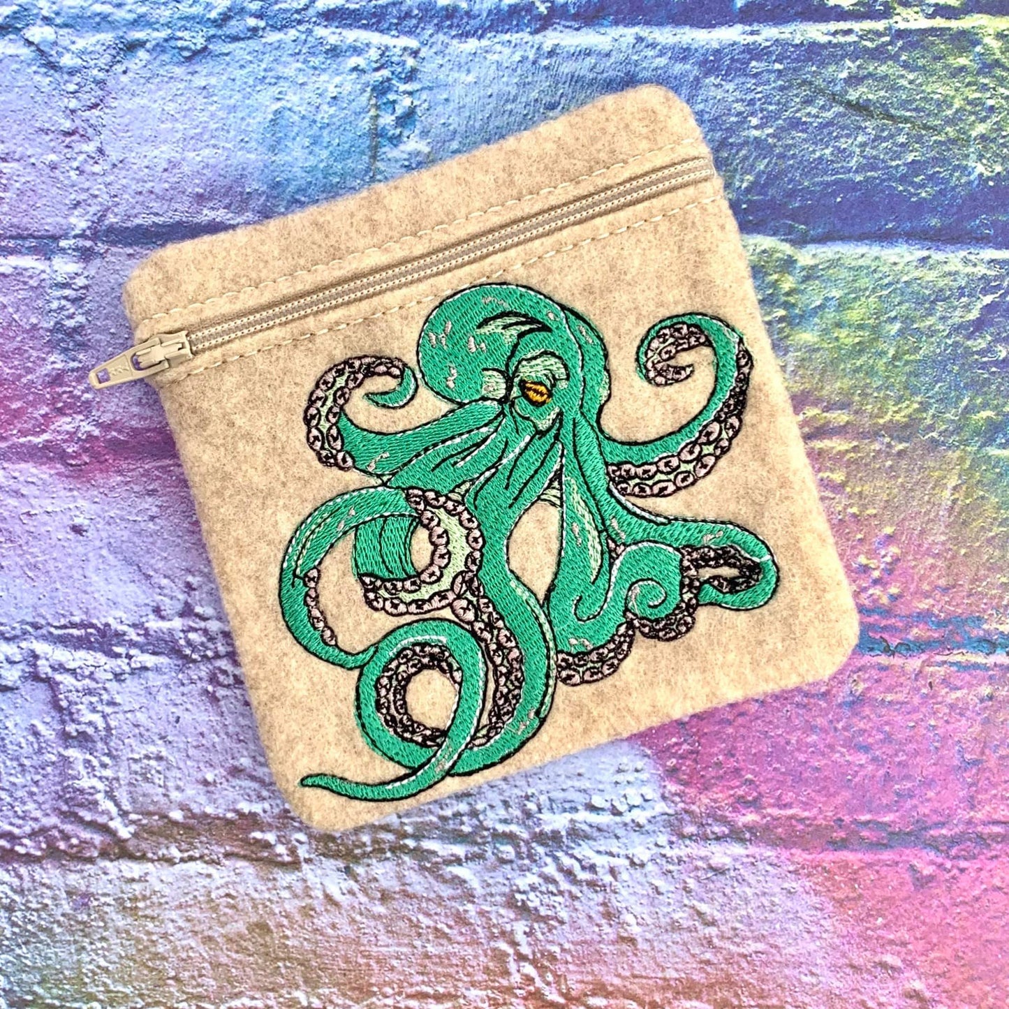 Angry Octopus Embroidery Design