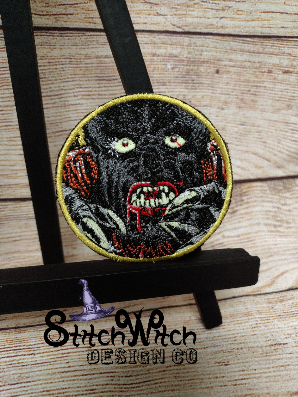 Wolfman Patch Embroidery Design