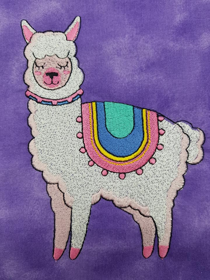 Alpaca Embroidery Design