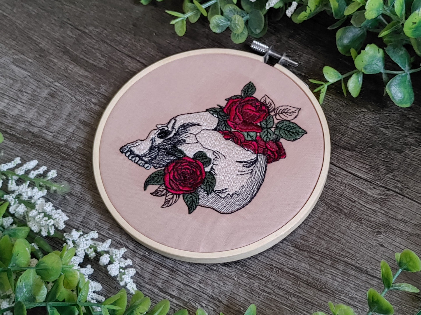 Broken Skull Embroidery Design