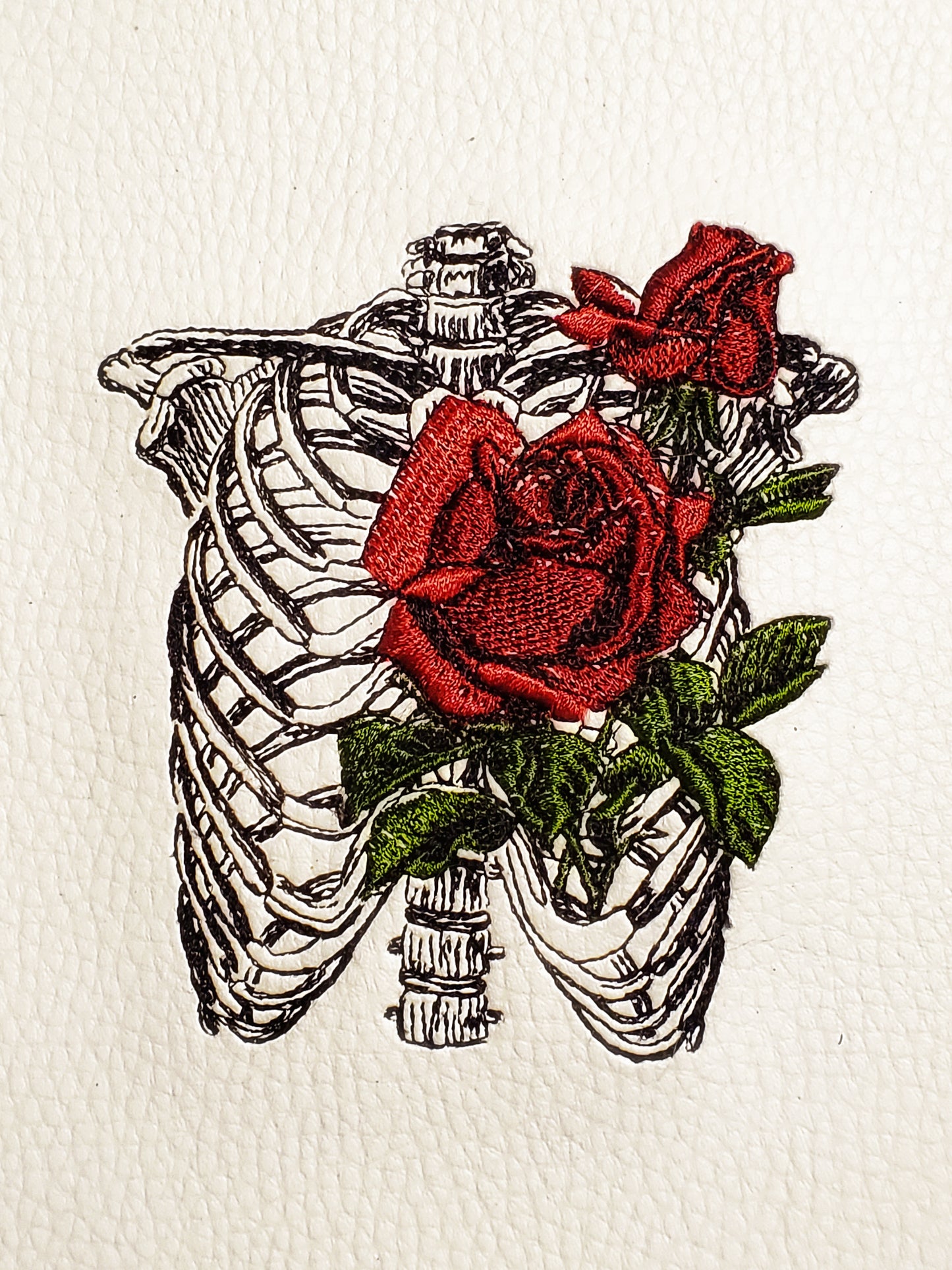 Rib Cage Flowers Embroidery Design