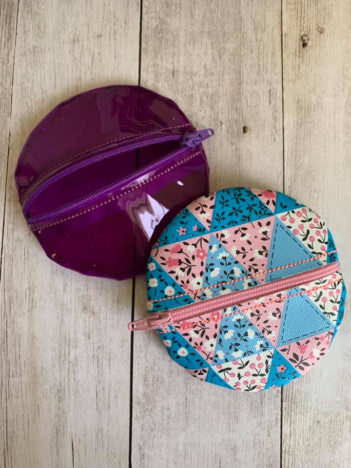 Round deals zipper bag