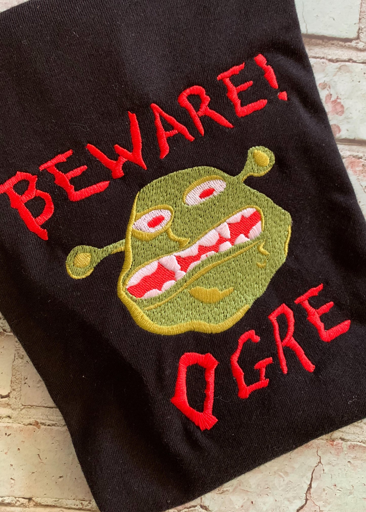 Beware OGRE! Embroidery Design