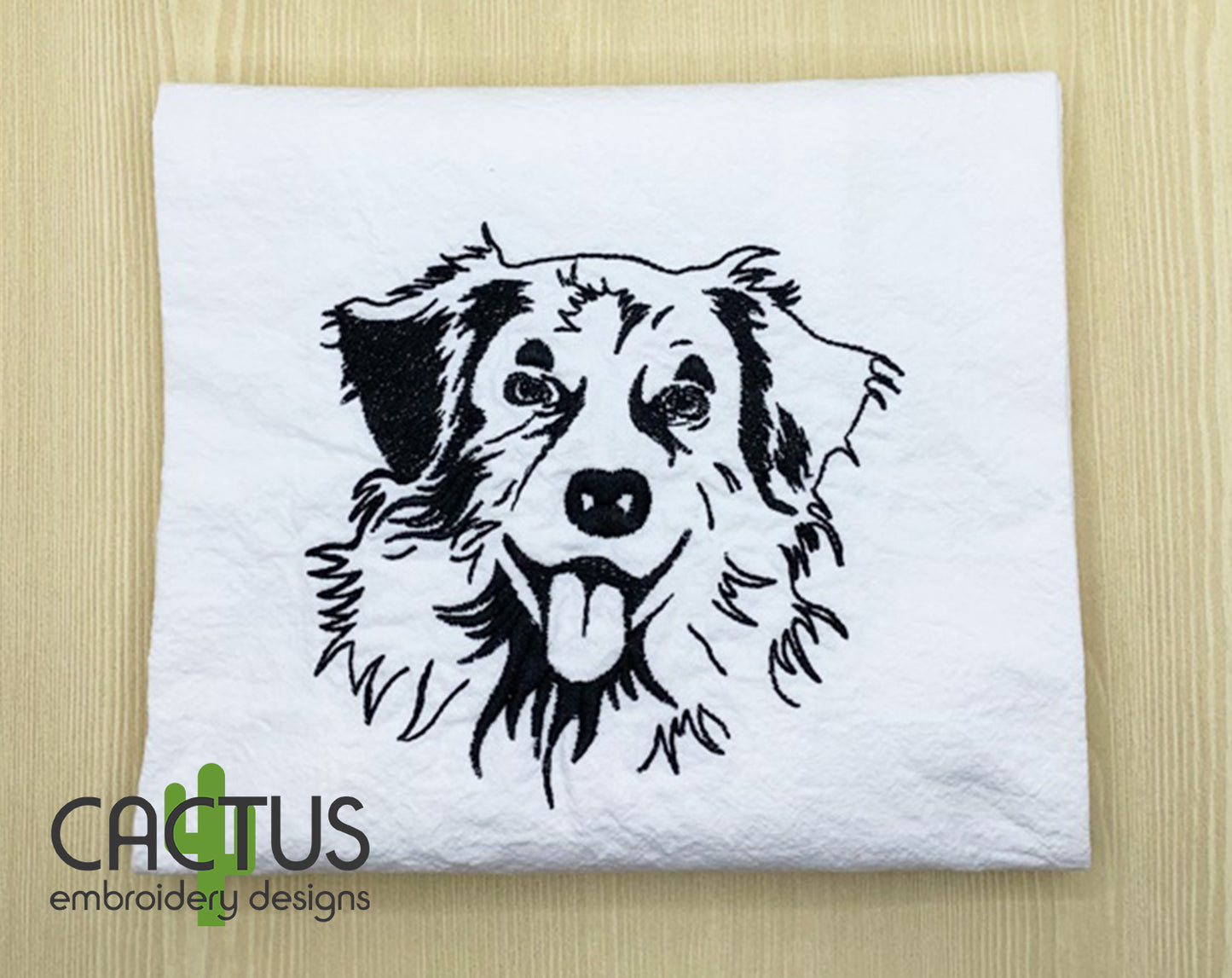 Australian Shepherd Embroidery Design