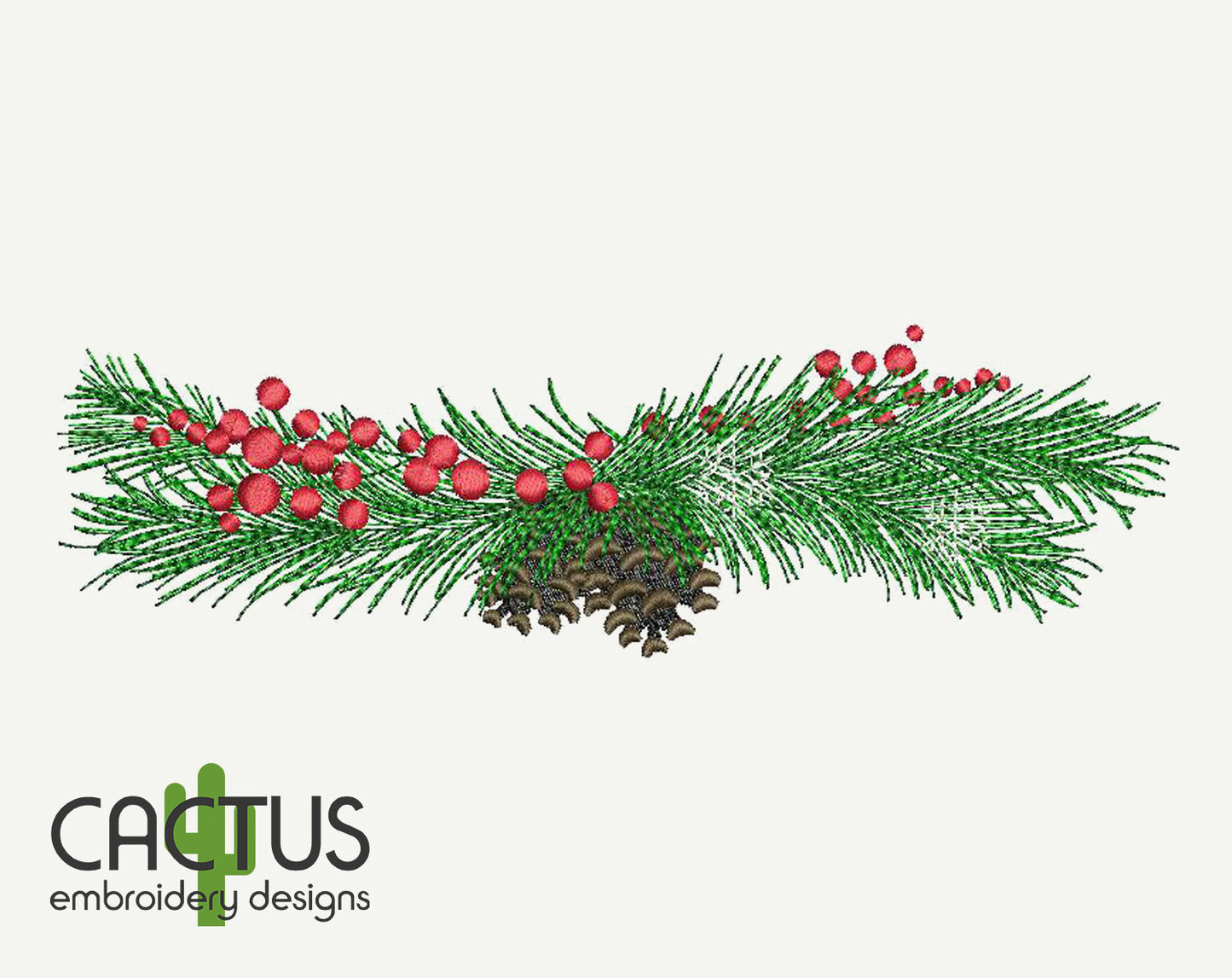 Christmas tree Branch Embroidery Design