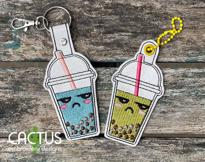 Bubble Tea Snap Tab & Eyelet Fob
