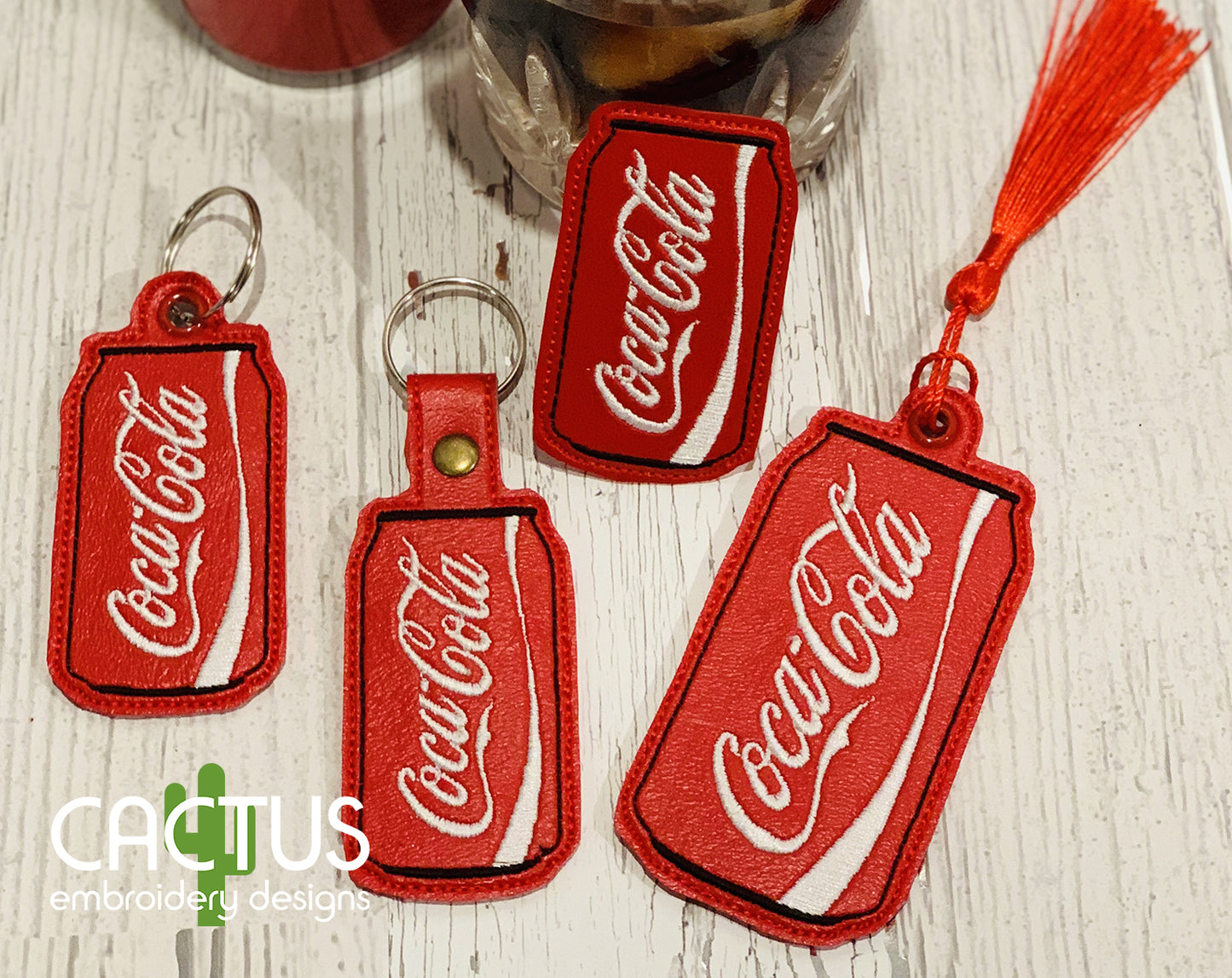 CC Drink Set of Bookmark\Bag Tag, Eyelet Fob, Feltie, Snap Tab