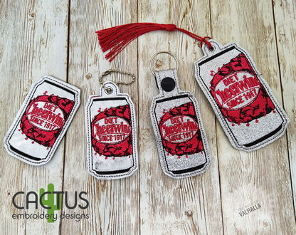 CW Diet Drink Set of Bookmark\Bag Tag, Eyelet Fob, Feltie, Snap Tab & Sanitizer Holder