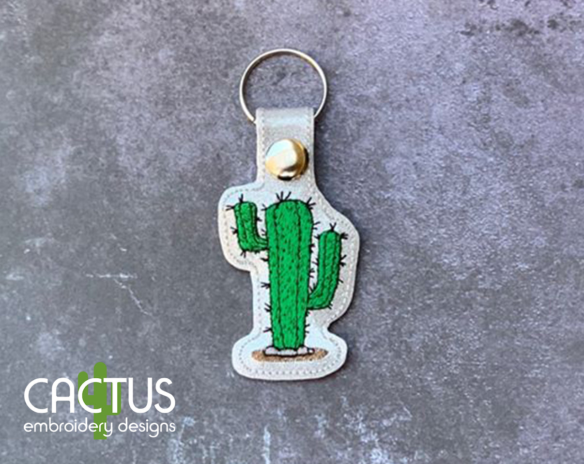 Cactus Snap Tab – Cactus Embroidery Designs