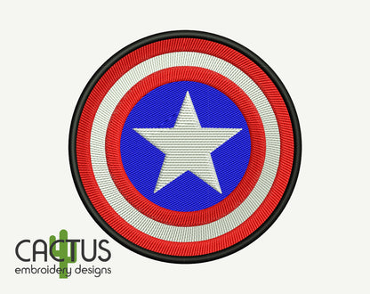 Captain A Patch Embroidery Design