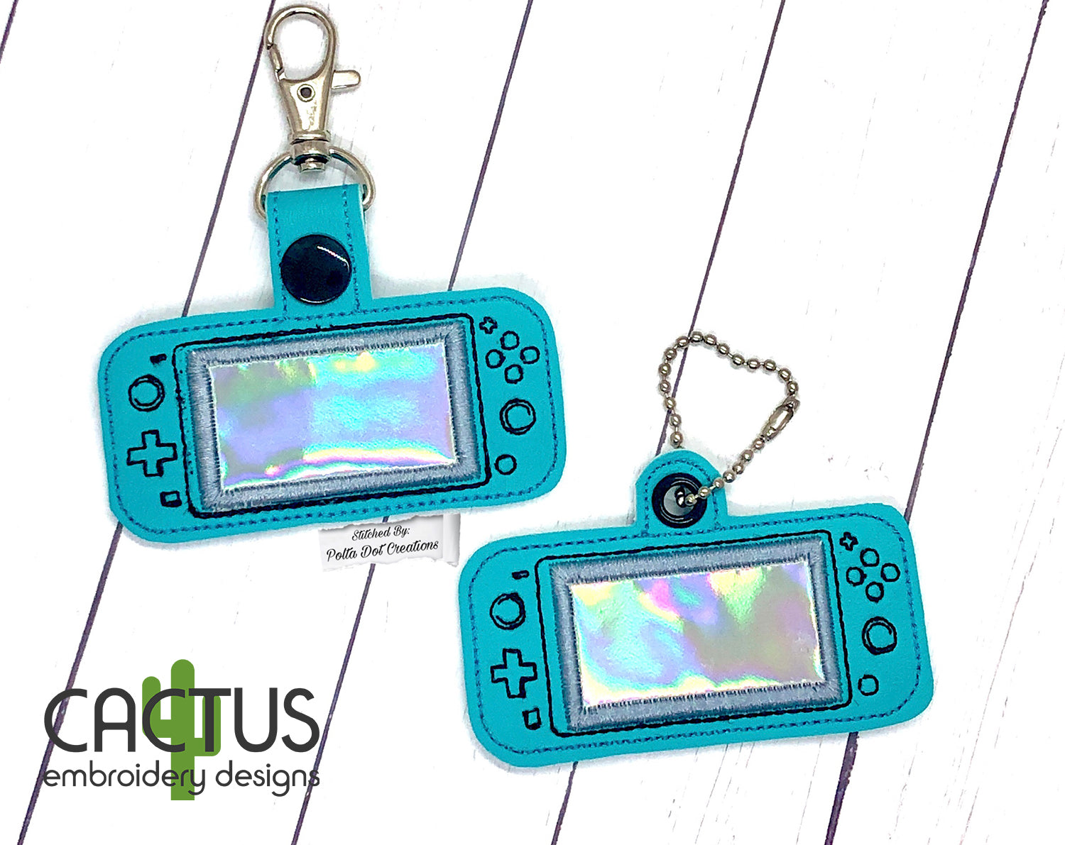 Console Snap Tab & Eyelet Fob – Cactus Embroidery Designs