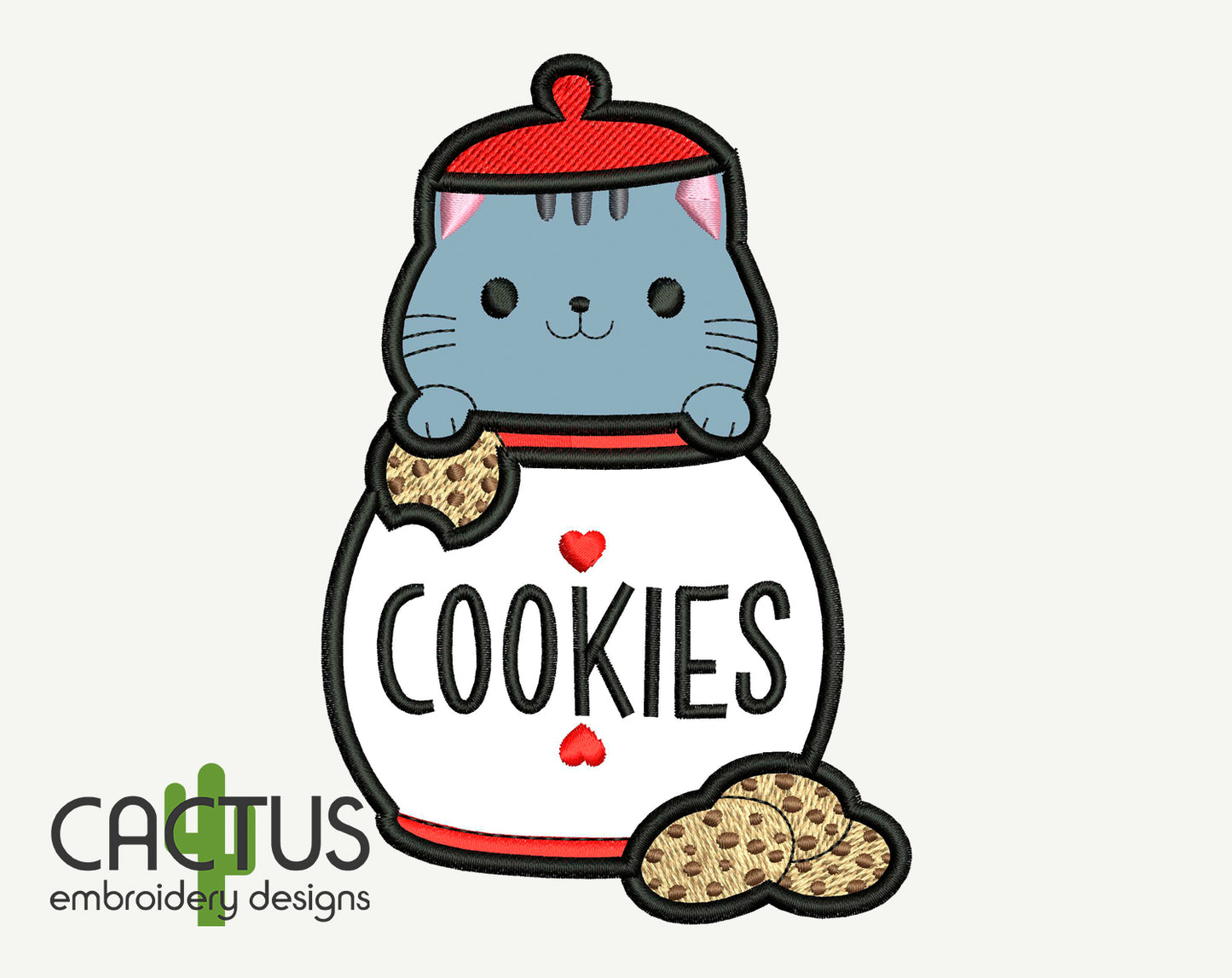 Cookies Applique Embroidery Design