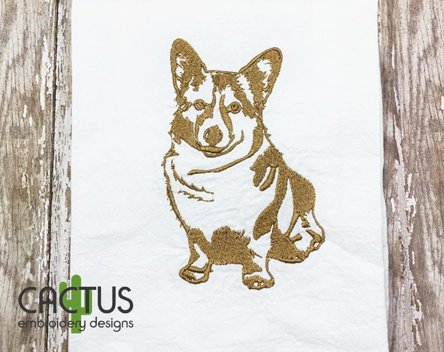 Corgi Embroidery Design