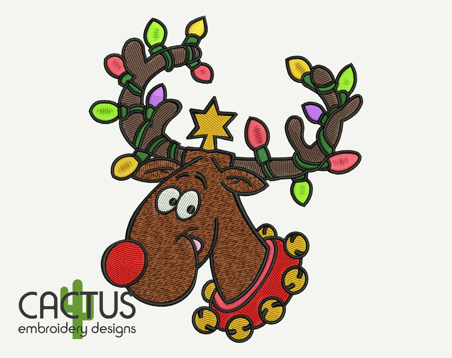Rudolph Embroidery Design
