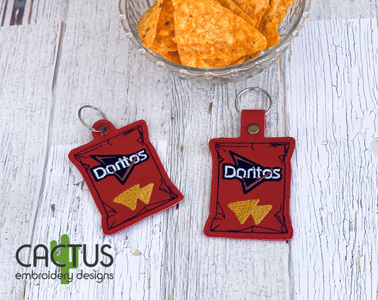 D Chips Snap Tab & Eyelet Fob