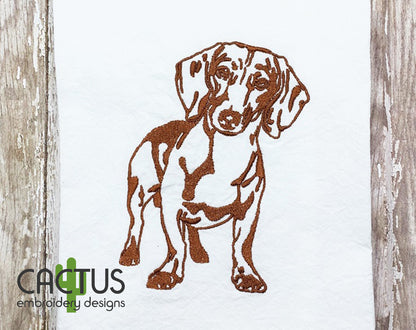 Dachshund Embroidery Design