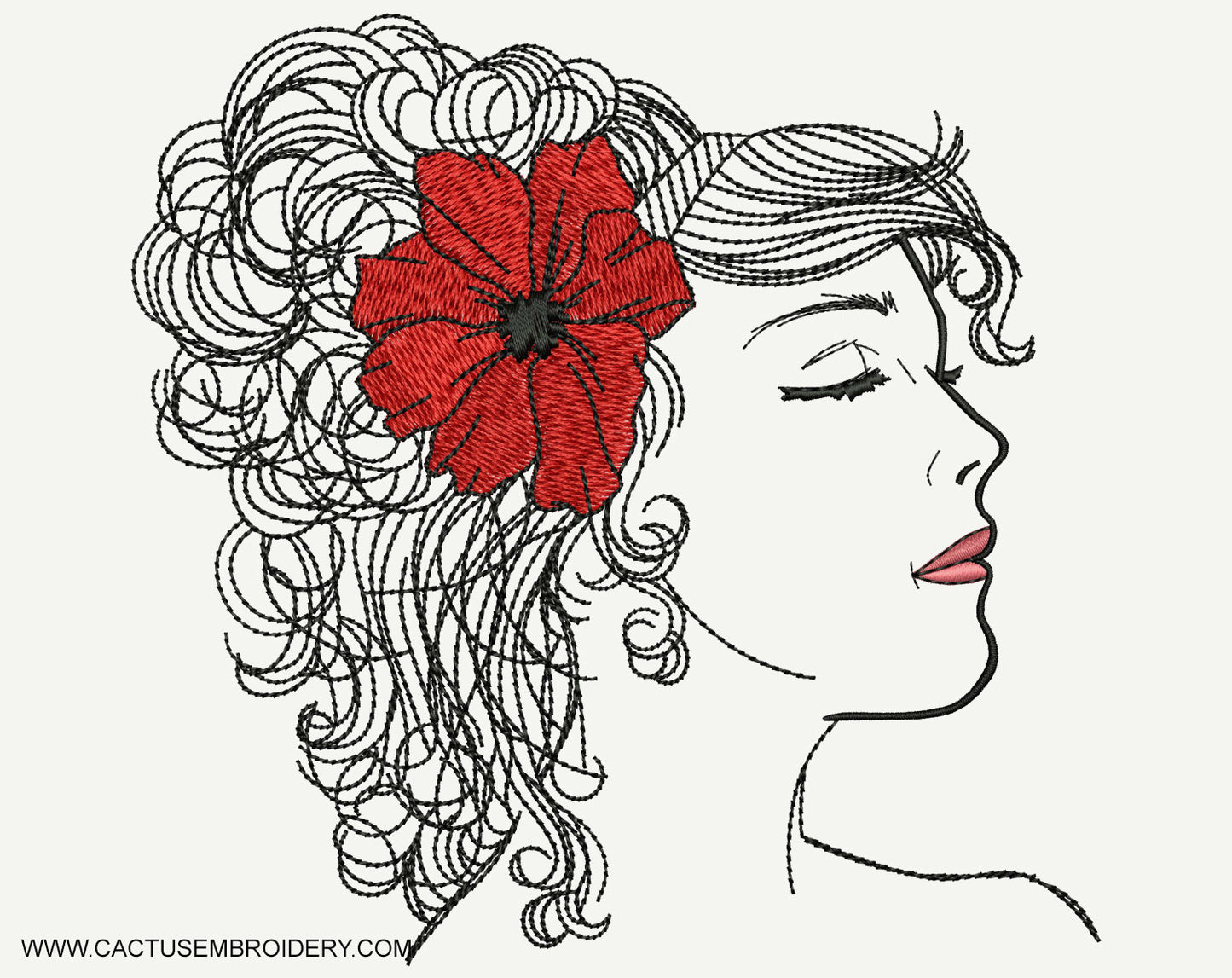 Dreamy Woman Embroidery Design
