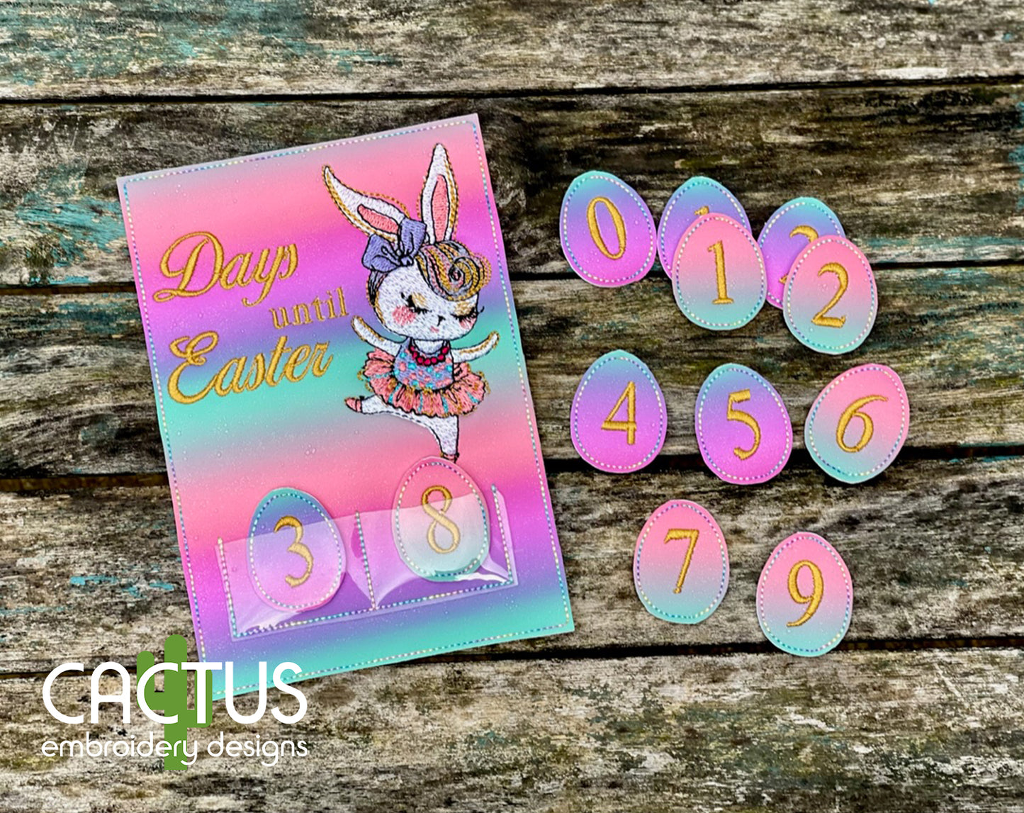 Days until Easter Countdown Embroidery Design