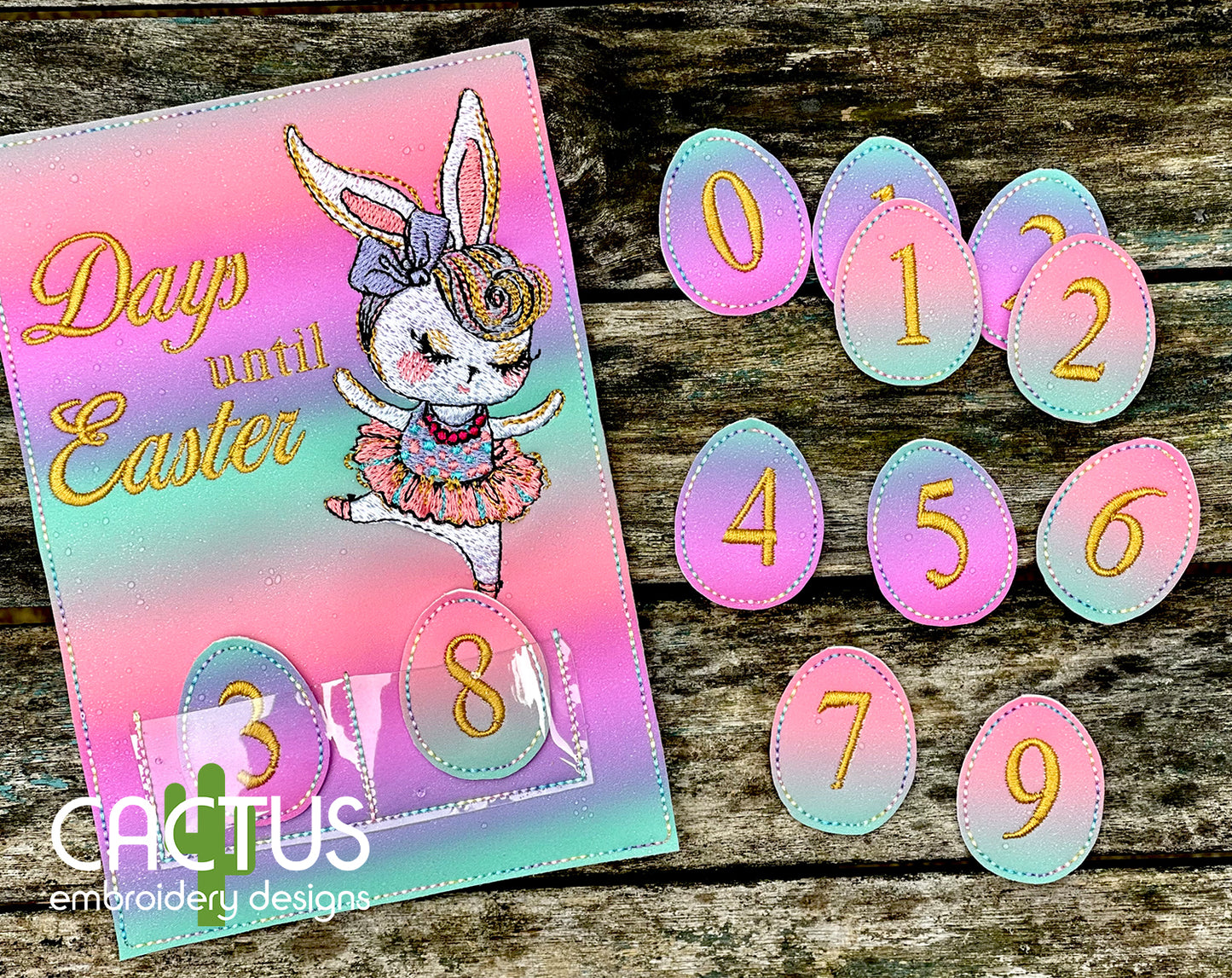 Days until Easter Countdown Embroidery Design