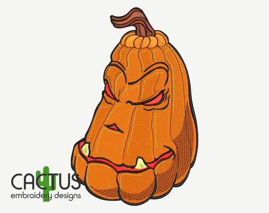 Evil Pumpkin Embroidery Design