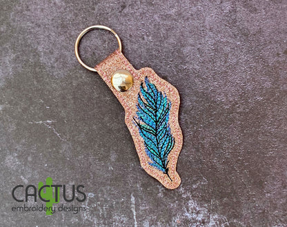 Feather Set of Bookmark\Bag Tag, Eyelet Fob, Feltie, Snap Tab
