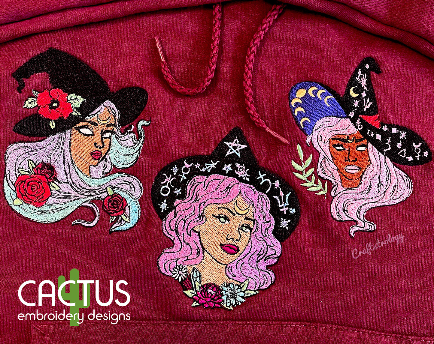 Flower Witch Embroidery Design