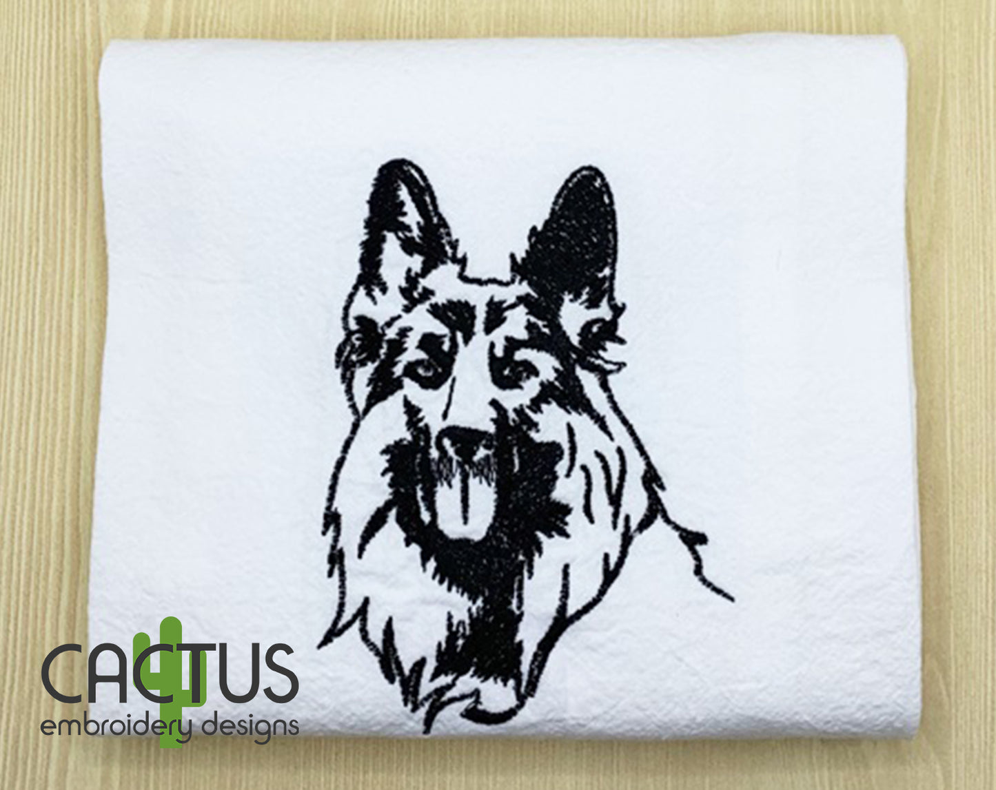 German Shepherd Embroidery Design