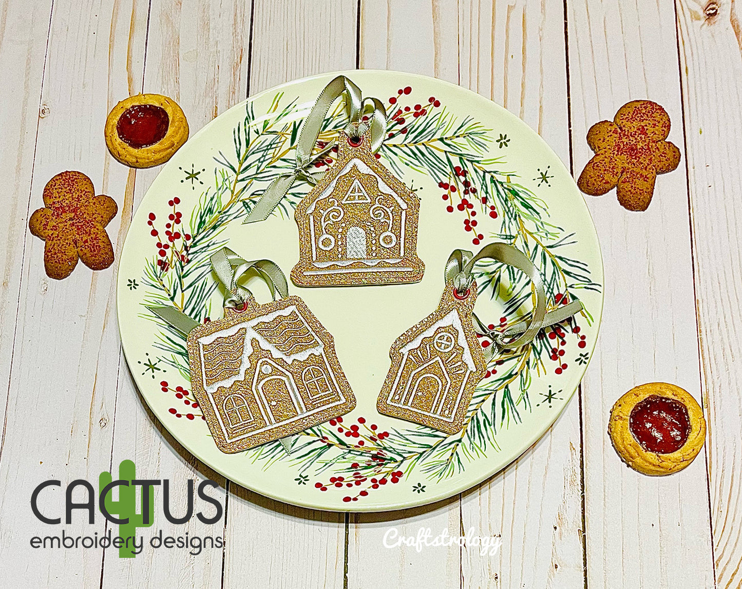 Gingerbread Houses V1 Set of 3 Ornament