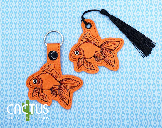 Goldfish Snap Tab & Eyelet Fob