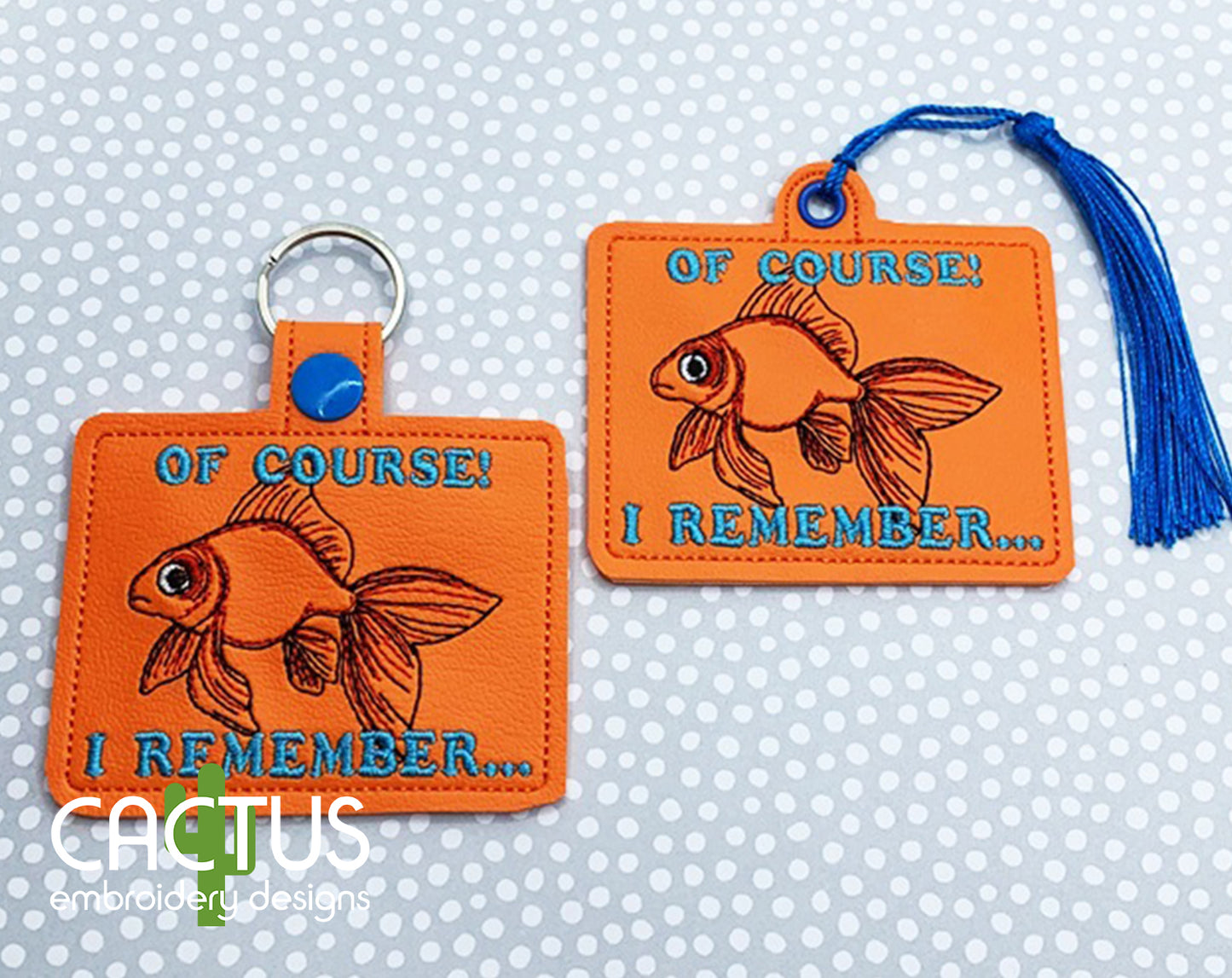 Goldfish Snap Tab & Eyelet Fob