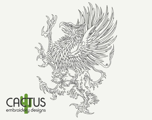 Griffin Embroidery Design