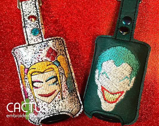 HQ and Mr J Sanitizer Holder Set, SMALL and LARGE sizes