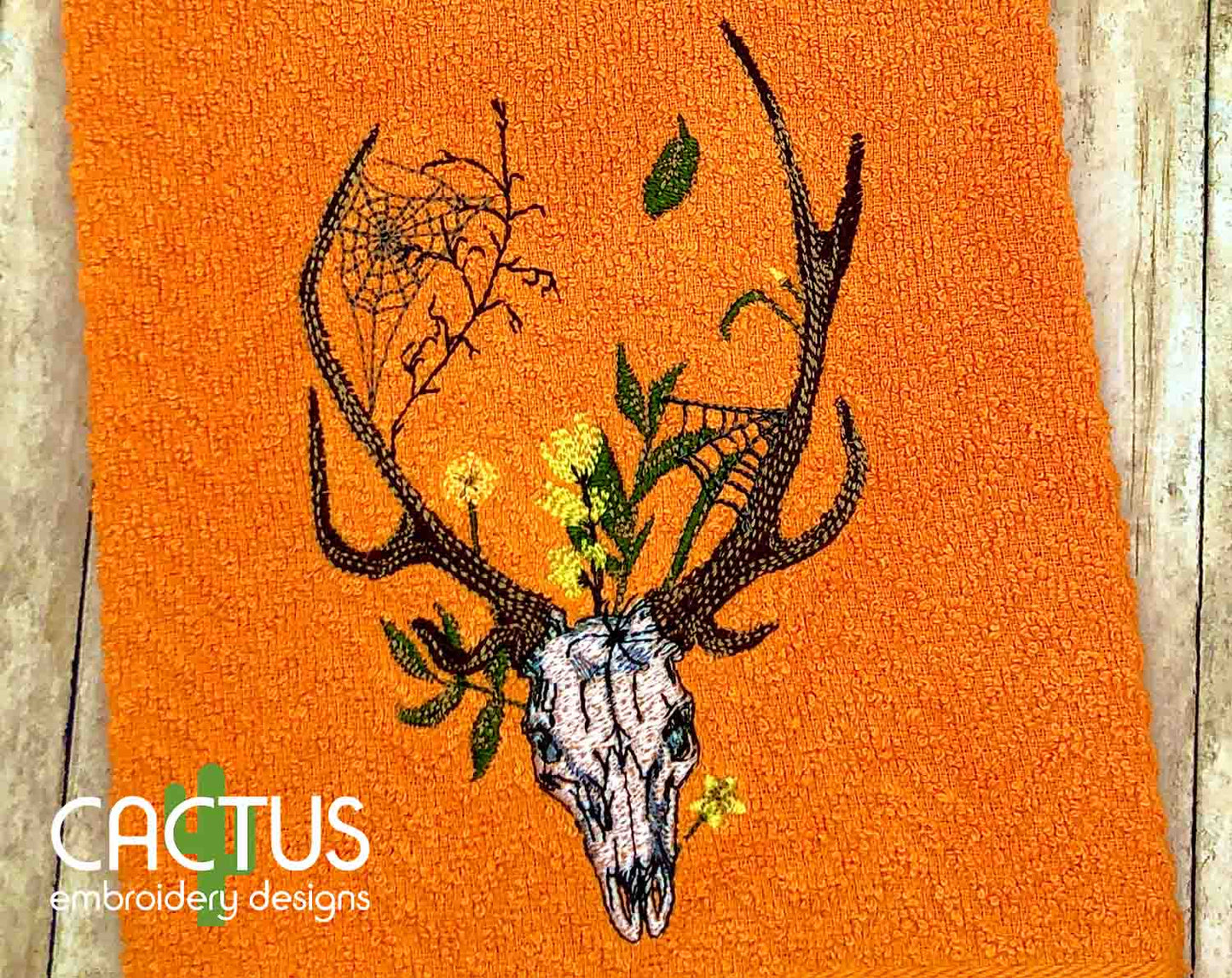 Halloween Deer Skull Embroidery Design
