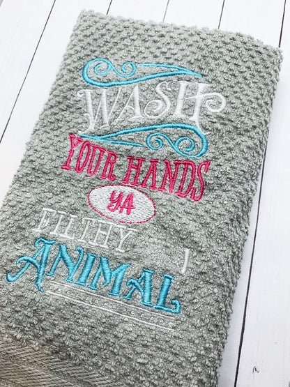 Wash Your Hands Embroidery Design