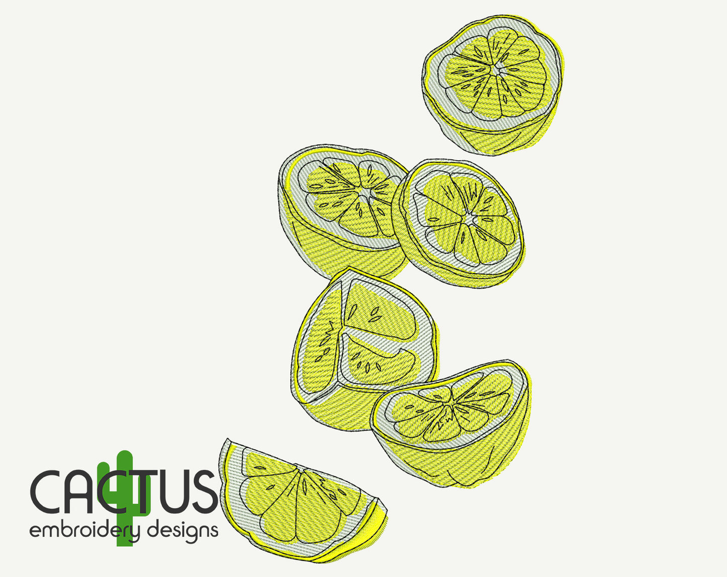 Lemons Embroidery Design