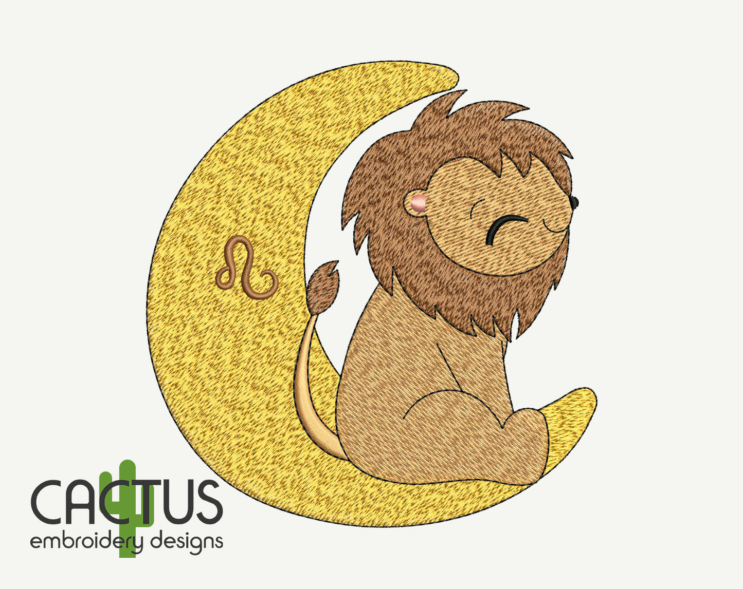 Leo Embroidery Design