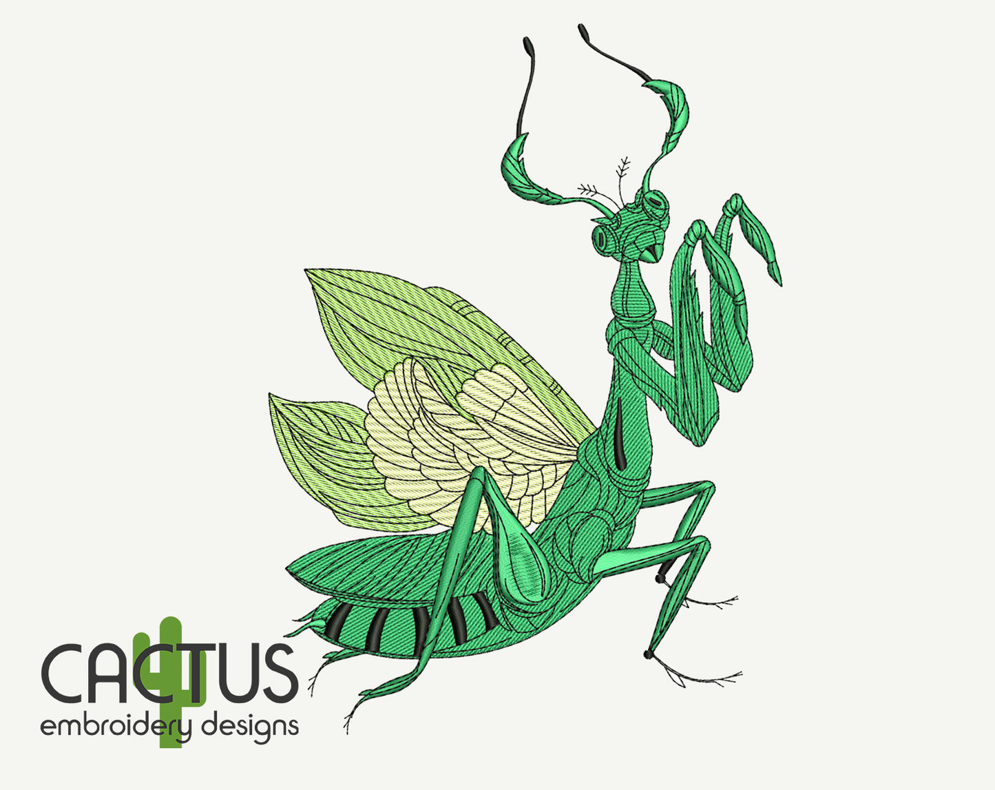 Mantis Embroidery Design